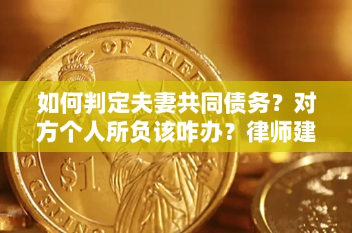 武汉如何判定夫妻共同债务？对方个人所负该咋办？律师建议