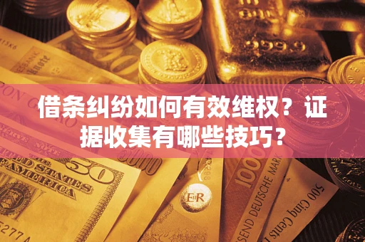 武汉借条纠纷如何有效维权？证据收集有哪些技巧？