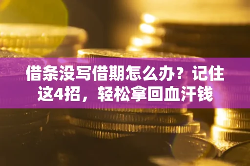武汉借条没写借期怎么办？记住这4招，轻松拿回血汗钱