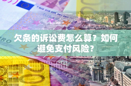 武汉欠条的诉讼费怎么算？如何避免支付风险？
